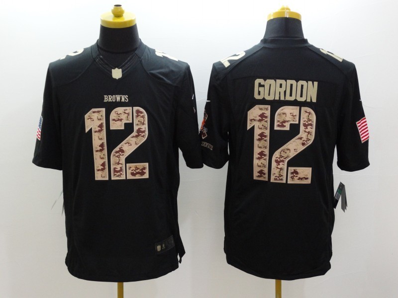 Men's Cleveland Browns Josh Gordon #12 Black Jersey